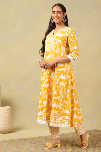 Jiya radiant abstract anarkali suit set