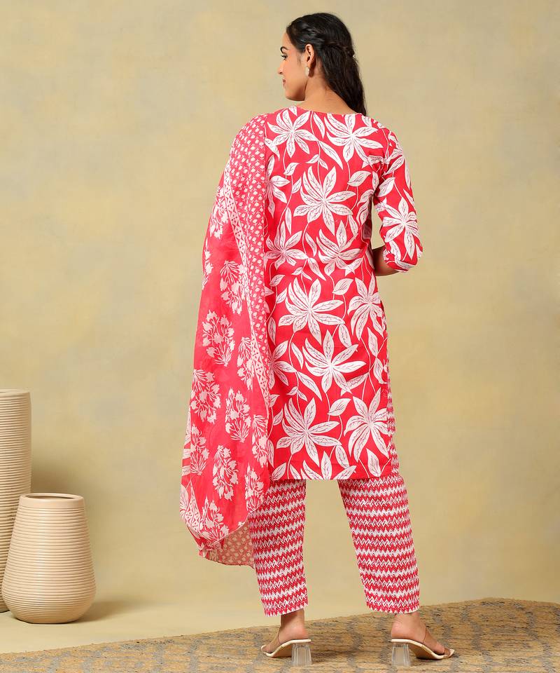 Saanjh lily floral motif kurta set