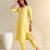 Zoya lemon zari stripe kurta set