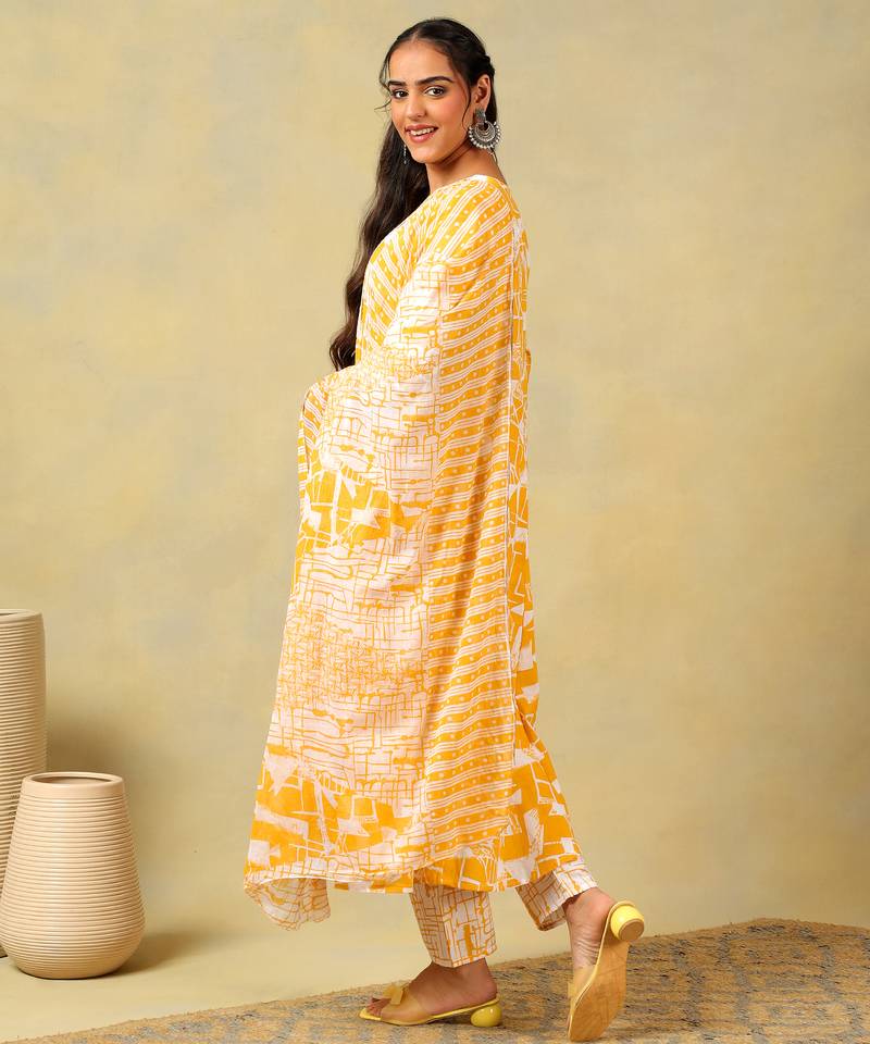 Jiya radiant abstract anarkali suit set