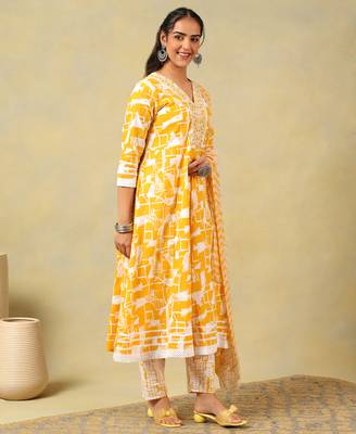 Jiya radiant abstract anarkali suit set 5