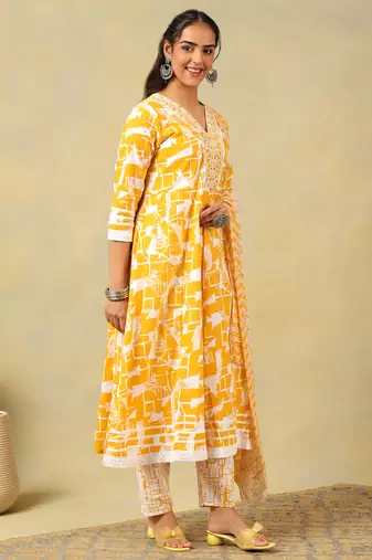 Jiya radiant abstract anarkali suit set