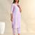 Sia lavender zari stripe kurta set