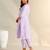 Sia lavender zari stripe kurta set
