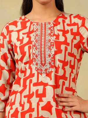 Advika crimson abstract suit set 5