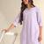 Sia lavender zari stripe kurta set