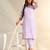 Sia lavender zari stripe kurta set