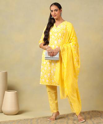 Myra sunny leafy bloom kurta set 1