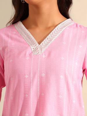Pari rose zari stripe kurta set 5