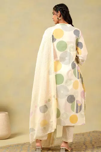 Tara pastel orb print suit set