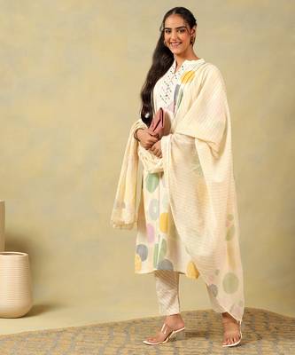 Tara pastel orb print suit set 3