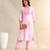 Ananya pink zari stripe kurta set