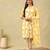 Nitara mustard lily motif kurta set