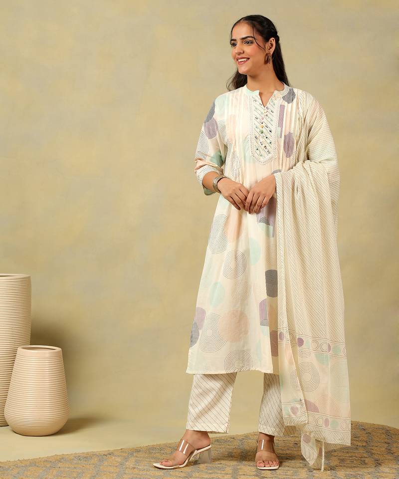 Pari pastel orb print suit set