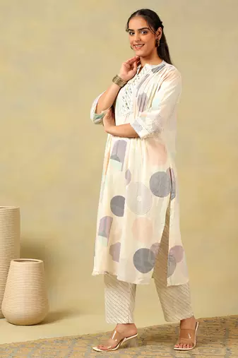 Pari pastel orb print suit set