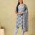 Advika slate floral bloom kurta set