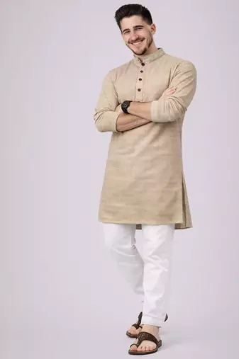 Grey color jaquard butti work jaquard silk kurta payjama set