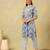 Advika slate floral bloom kurta set
