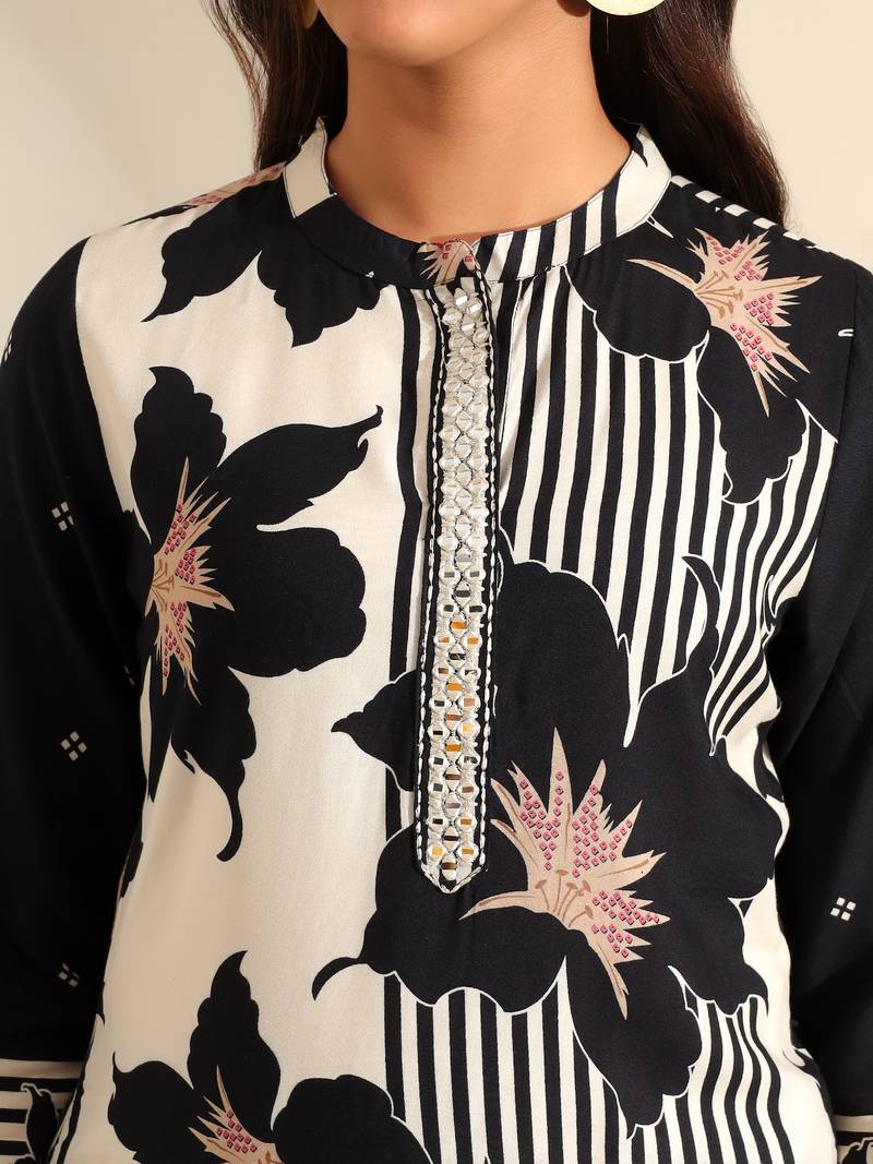 Tara midnight bloom kurta set