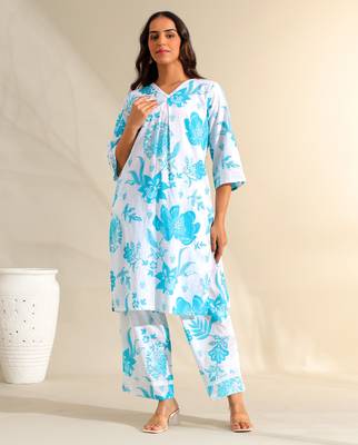 Diya azure floral dream kurta set 1