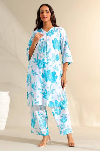 Diya azure floral dream kurta set