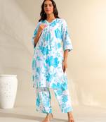 Diya azure floral dream kurta set