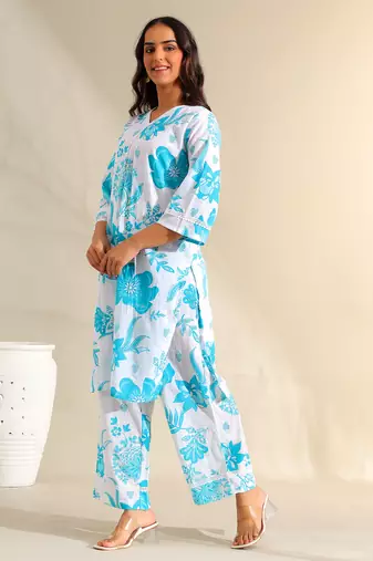 Diya azure floral dream kurta set