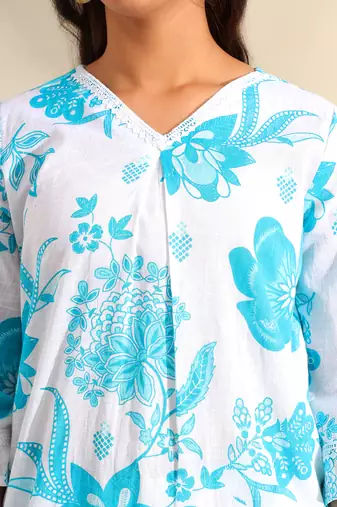 Diya azure floral dream kurta set