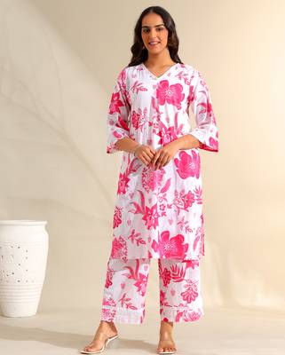 Jiya magenta bloom kurta set 1