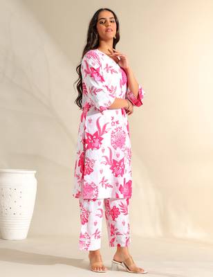 Jiya magenta bloom kurta set 3
