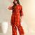 Reva rust geometric kurta set