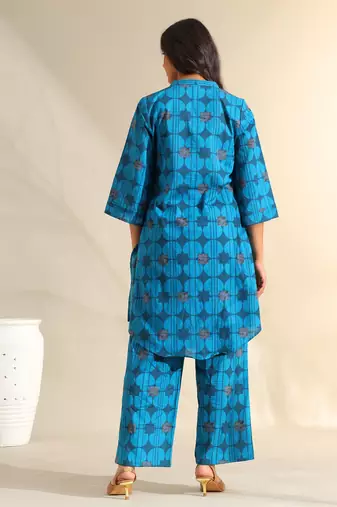 Reet peacock geometric kurta set