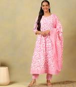 Yasmin floral bloom anarkali suit set