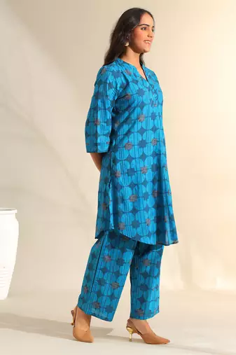Reet peacock geometric kurta set