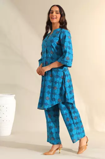 Reet peacock geometric kurta set