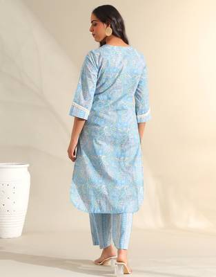 Saanvi sky floral kurta set 2