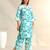 Kavya deep sea floral kurta set