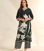Zara emerald lily kurta set
