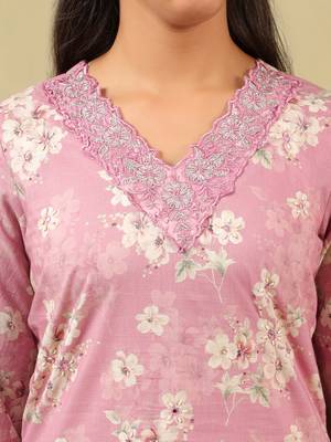 Lavanya lilac floral garden kurta-set 4