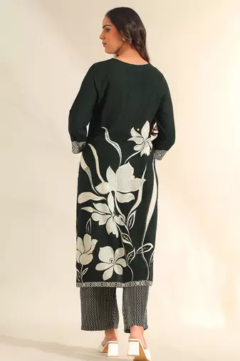 Zara emerald lily kurta set