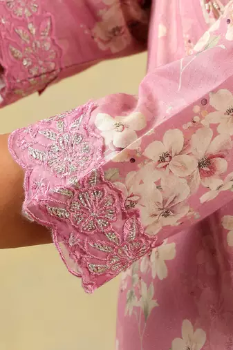 Lavanya lilac floral garden kurta-set