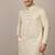 Off white color jaquard butti work jaquard silk kurta payjama set