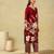 Ishani maroon lily kurta set