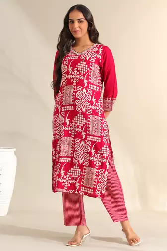 Avni magenta mosaic kurta set
