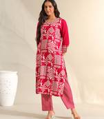 Avni magenta mosaic kurta set