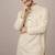 Off white color jaquard butti work jaquard silk kurta payjama set