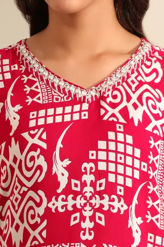 Avni magenta mosaic kurta set