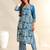 Noor azure tribal kurta set