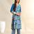 Noor azure tribal kurta set