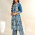 Noor azure tribal kurta set